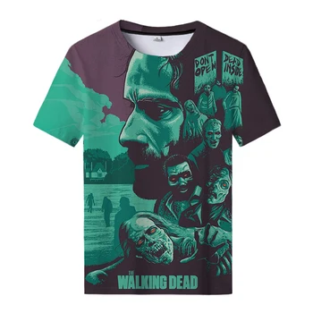 Nové T-Shirt Hororového TELEVÍZNEHO Seriálu The Walking Dead 3D Tlač Streetwear Muži Ženy Móda Nadrozmerné T Shirt Harajuku Tees Topy, Tričká