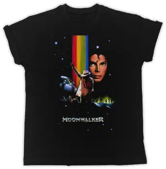 Cool Moonwalker Michael Jackson Plagát Slogan Ideálny Darček Unisex Čierna 2019 Nové Značky Topy Pohode Krátky Rukáv Bežné T-Shirt