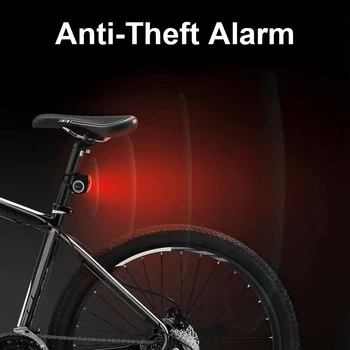 S3 Smart Anti-Theft Bicykli Elektrický Zvonček, Požičovňa Taillgiht Bezdrôtové Diaľkové Ovládanie Alarmu 150dB Horn MTB Zadné Svetlo Svietidla, jazda na Bicykli