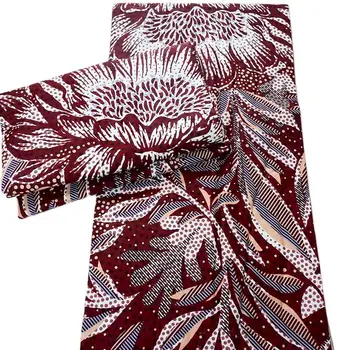 Nové Africkej Tlače Textílie Zaručiť Skutočnú Originálne Reálne Vosk Ankara Textílie 2021 Svadobné Šaty Tissus Coton 6Yards
