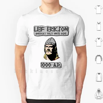 Leif Erikson : Amerika je Prvý Biely Frajer Tričko Tlač Pre Mužov Bavlna Nové Cool Tee Amerika Blue Devil Frajer Ericsson