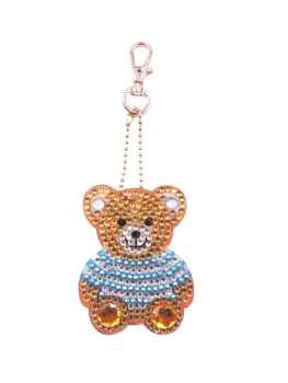 Hot Predaj Diy Medveď Motýľ Srdce Keychain 5d Úplné Vlastné Diamond Maľovanie Keyrings Pre Ženy Taška Vianočný Darček k Narodeninám DS016