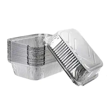 30pcs Jednorazové BBQ Drip Panvice Hliníkovej Fólie Mazivo Panvici Recyklovateľné Gril Zásobník Tin Lunch Box Pre Vonkajšie Grilovanie Dodávky