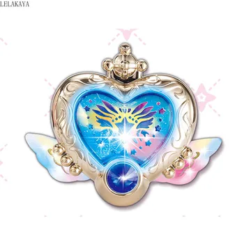 Kvetinová Víla Čarovné Svietiace Náhrdelníky Ornament Anime Akcie Obrázok Vytlačený Ružová Mesiac LED Čarovná Palička Žiariace Stick Kabelka Nastaviť