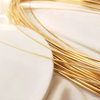 1 Meter Štvorcový Medený Drôt Modelovanie 14k Zlata Plátovaného pre Šperky Zistenia Uskutočňovanie Dodávok DIY Náušnice Vyrobené z Mosadze Príslušenstvo