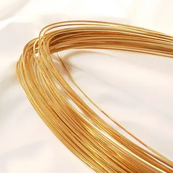 1 Meter Štvorcový Medený Drôt Modelovanie 14k Zlata Plátovaného pre Šperky Zistenia Uskutočňovanie Dodávok DIY Náušnice Vyrobené z Mosadze Príslušenstvo