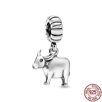 2021 Rok Ox 925 Sterling Silver Zverokruhu Kúzlo Fit Pôvodnej 3 mm Náramok&Náramok Pre Ženy Narodeniny Módne Šperky Darček