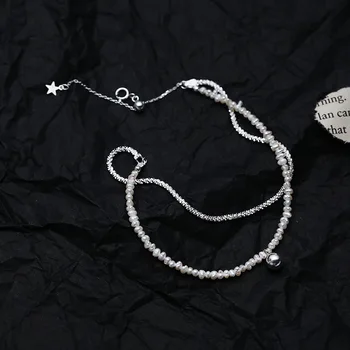 Perlový náramok žena 925 sterling silver šumivé double-layer študent in Japan jednoduché temperament šperky darček
