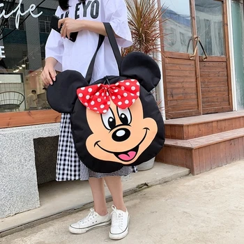 Karikatúra Disney Minnie Mickey tlač super veľká kapacita taška cez rameno travel bag módne anime žien taška cez rameno, kabelka