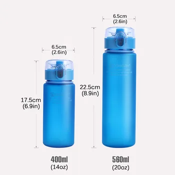 400/560ml Plastová Športová Fľaša na Vodu Šport Vonkajší Únik Dôkaz Tesnenie Lezenie Fliaš Vody Drinkware Tritan Bielkovín Shaker