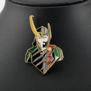 Marvel Thor Loki Údaje Kovové Smalt Kolíky Odznak Brošňa Batoh Klobúk Taška Golier Odznak Muži Ženy Módne Šperky Dary
