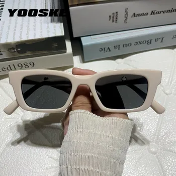 YOOSKE Vintage Obdĺžnik Ženy, Mužov Značky Dizajnér Malé Slnečné Okuliare Úzky Rám Žena Lady Okuliare UV400