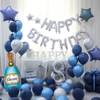 18. 30. Zlata, Striebra, Kovu Chorme Latexové Balóny 16 40 50 60 Počet Globos Happy Birthday Anniversary Party Dekoroch Dospelých Dieťa