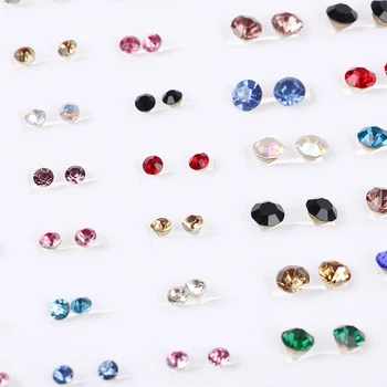 100Pair/veľa Multi-štýl Farebné Ženy Akryl Crystal Malé Stud Náušnice Nastaviť Dievčatá Dieťa Plastové Geometrické Náušnice Šperky