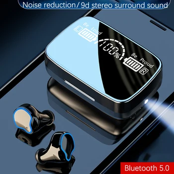 TWS Bezdrôtové Slúchadlá 3500mAh Plnenie Box 9D Stereo Športové Nepremokavé Bluetooth Bezdrôtové Slúchadlá S Mikrofónom pre Telefón