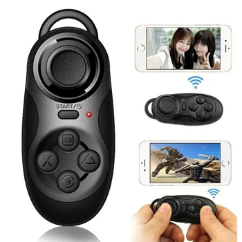 Mini Bluetooth Gamepad Bezdrôtový V4.0 Hra Rukoväť Mini VR Radič Diaľkové Pad Gamepad Pre IOS/Android Smartphone Ovládač
