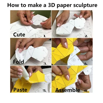 Unicorn Hlavu 3D Papier Model HOBBY Ručné Jednorožec Papiera Sochu Moderného Umenia Dekorácie Remesiel pre Obývacia Izba Domova