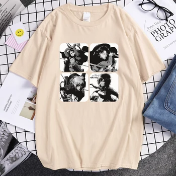 Útok Na Titan Anime Vytlačiť Mens T-Shirt Pohodlné Vintage Oblečenie, Módne Crewneck Človeka T Shirt Nadrozmerné Priedušné Tričko