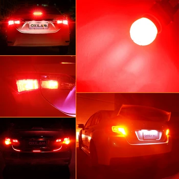 OXILAM 2ks 7443 T20 Led Brzdové Svetlo W21/5W WY21W zadné Svetlo Na Honda Lexus Mazda Mitsubishi Suzuki 3030 6-SMD Brilantné Červená