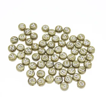 CHONGAI 300Pcs Kola Zlata Akryl List Korálky Pre Šperky, Takže Dieťa Diy Materiál Voľné Dištančné 4*7mm