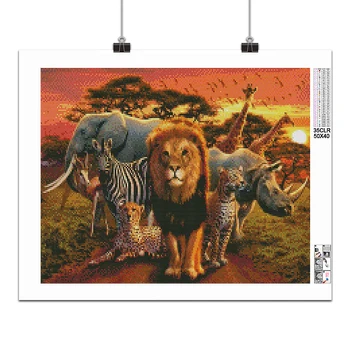 5D Diamond Maľovanie Auta zvierat lev, tiger, kôň, Vlk dinosaurus Plný Štvorcové a Okrúhle výšivky mozaiky Cross stitch Farby domova