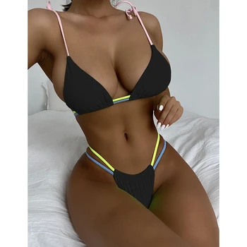 Sexy Obväz Bikiny Žien 2021 Dva Kusy Plavky Ženské Plavky Strappy Bikini Set Brazílske Plavky Letné Plážové Oblečenie