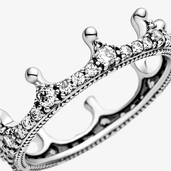 Vintage Koruny Daisy 925 Strieborný Prsteň Pre Ženy Kvet Sapphire Pár Milovníkov Pan-Štýl Svadobný Prsteň Zásnubný Jemné Šperky Darček