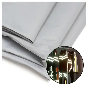 Strieborné Reflexné Textílie Šiť Na plátno Materiál Zvýrazniť Chemických Vlákien 39.4 palec