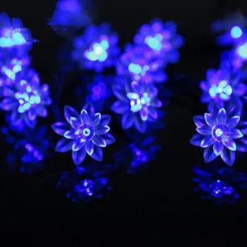 5M LED Lotus Slnečné Svetlo String Ligotať Rozprávková Záhrada Nepremokavé Vonkajšie Nádvorie Garland Svadobné, Vianočné Party Dekorácie