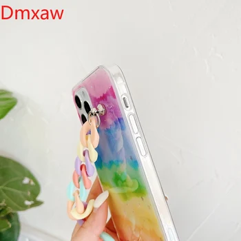 Rainbow Náramok Telefón Prípadoch pre Samsung Galaxy A52 A72 A32 4G 5G A02 M02 Poznámka: 20 10 Plus Ultra Prípade iny Populárne Kryt Reťaze