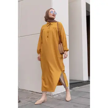 Dlho Moslimských Tunika Islamské Oblečenie Moslimských Módne Abaya Kaftan Turecko, Dubaj Bežné Dámy Kaftan Blusas Lete Femme Košieľka