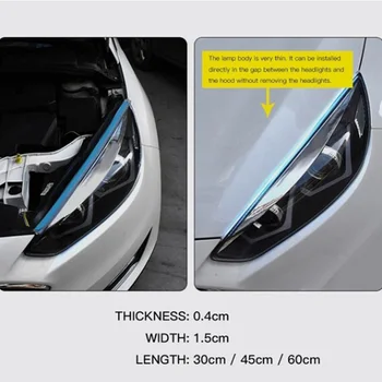 Spustenie skenovania automobilov, LED denné svetlo vonkajšie ultra tenké, ľahké sprievodca bar dual color streamer LED zase signál jazdy svetlo