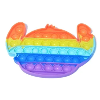 Silikónové Rainbow Cartoon Koala Push Bublina Keychain Zmyslové Hračka Anti-stres Relaxačné Puzzle Fidget Autizmus Hračky pre Dospelých, Deti