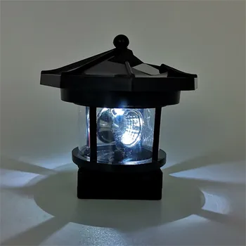 Unikátne LED Solárne Maják Nepremokavé 360 Stupňové Otáčanie Socha Lampa Sprievodca Svetlo Vonku Na Záhrade, na Dvore Vonkajší Dekor