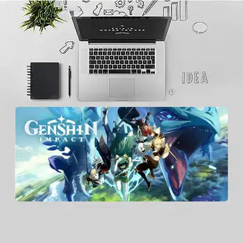 Genshin vplyv Anime Prírodného Kaučuku Gaming mousepad Stôl Tabuľka Chrániť Hra Úrad Práce Mouse Mat pad Non-slip Notebook Vankúš