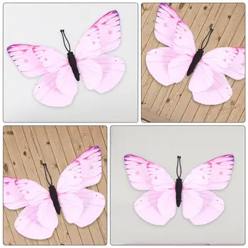 2 ks 30 cm Motýle Wall Art Dekorácie Dvojité Krídlo Magnetické Nálepky Ornament, Pre Domáce Dekorácie