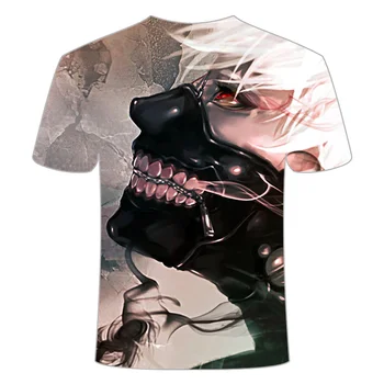 Tokio Vlkolak Tees topy Bežné Tričko 3d T-shirt Anime Mužov Tričko Zábavné divoký Hip Hop 2020 Japonsko Pánske Oblečenie, Streetwear top