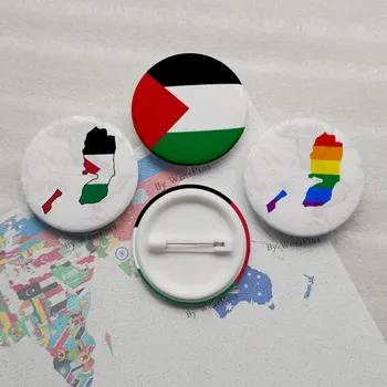 Palestína Vlajka Tin Tlačidlo Kolíky LGBT Homosexuálov Dúhový Pride Tlačidlo Odznaky