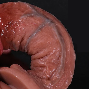 Double-layer Mäkké Realistické Veľké Dildo S Prísavkou Skutočné pocity Kože Penisu, Erotických Hračiek Sexu Pre Ženy kvapaliny kremíka