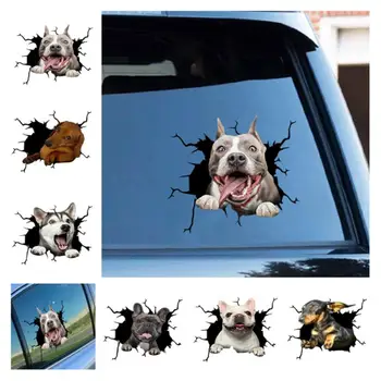 Kreatívne Psa Crack Samolepky Na Stenu Domov Auto Windows Dekorácie Pitbull Jazvečík Nálepky Wc Chladnička Husky Buldog Crack Nálepky