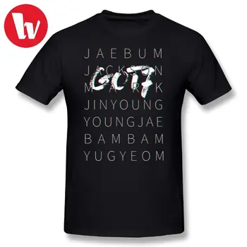 Got7 3D T-Shirt Čaj Čierny Ver List Print Plus Veľkosť Mužov Bavlnené Tričko Grafické Letné Tričko Krátky Rukáv Muž Bežné Tričká