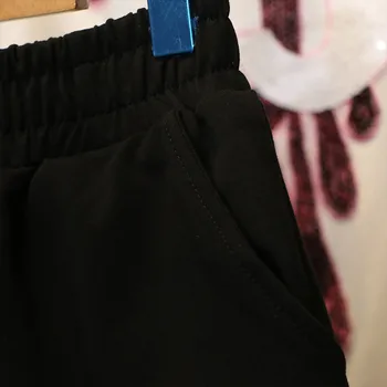 Lebky Hot vŕtanie šortky ženy 2021 letné nový čierny Elastický pás krátke nohavice ulici Bežné Ženské voľné Módne pohybu krátke
