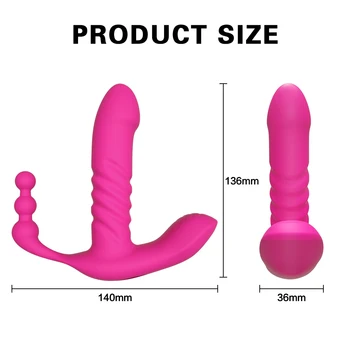 Nosenie Dildo Vibrátor Sexuálne Hračky pre Ženy 3 V 1 Tlačením Vibrátor pre Ženy Orgazmus Masturbator Zadok Plug Análny Stimulátor Klitorisu