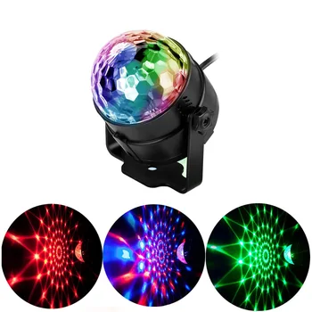 RGB Disco Ball Strany, Osvetlenie, DJ, Disco Svetlo LED Projektor Strobo Lampa Pre Xmas Party Auto Club Bar Dekorácie Darček k Narodeninám