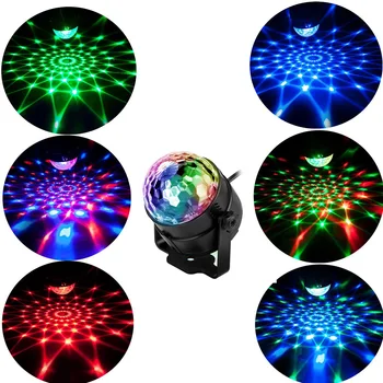 RGB Disco Ball Strany, Osvetlenie, DJ, Disco Svetlo LED Projektor Strobo Lampa Pre Xmas Party Auto Club Bar Dekorácie Darček k Narodeninám