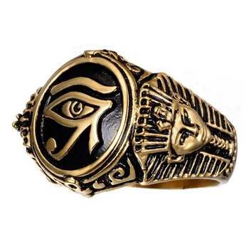 TAJNÉ CHLAPCI Vintage Prsteň Pre Mužov Nehrdzavejúcej Ocele Gotický Faraóna v Starovekom Egypte Eye Of Horus Punk Biker Krúžky