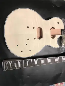 Najlepší Nový DIY LP štýl Gitara, Mahagónové Telo Nedokončené Elektrická Gitara Kit všetky časti