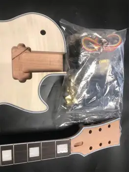 Najlepší Nový DIY LP štýl Gitara, Mahagónové Telo Nedokončené Elektrická Gitara Kit všetky časti