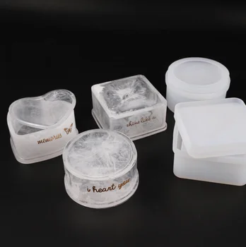 Úložný Box Živice Silikónové Formy Na Šperky Čo Srdce Tvar Rezu Formy DIY Crystal Epoxidové UV Darčekovej krabičke, Šperky, Nástroje
