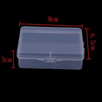 1pc Viacúčelový Priehľadného Plastu Úložný Box Jasné, Námestie Box 9 cm*6,5 cm*3 cm